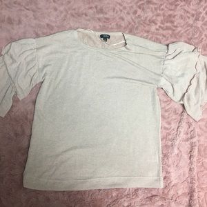 ANA blush ruffle sparkly top